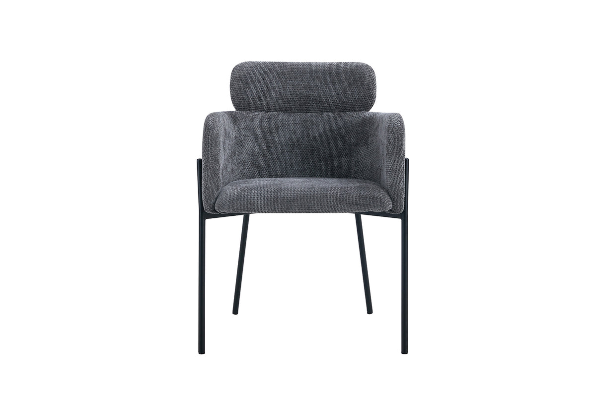 Chaise Naomi Tissu Gris