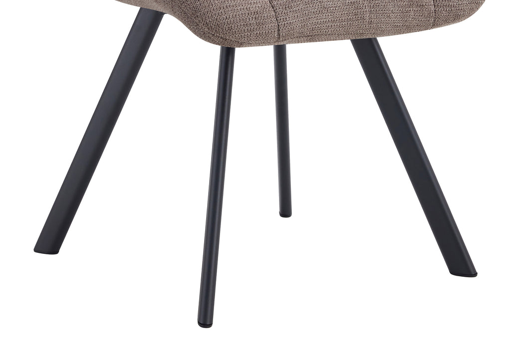 Chaise Lizzy Tissu Poivre