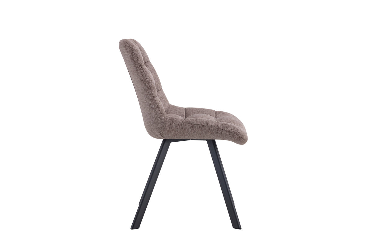 Chaise Lizzy Tissu Poivre