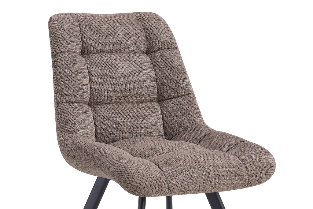 Chaise Lizzy Tissu Poivre