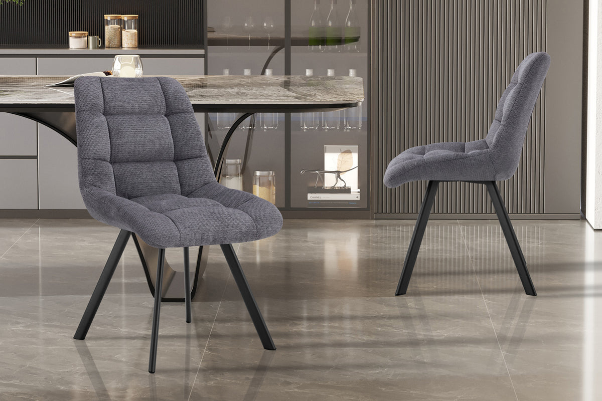 Chaise Lizzy Tissu Ote Share 456 Gris foncé