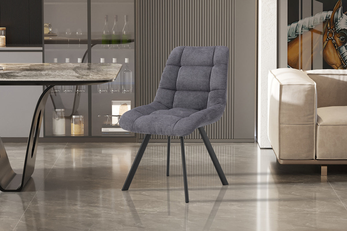 Chaise Lizzy Tissu Gris foncé