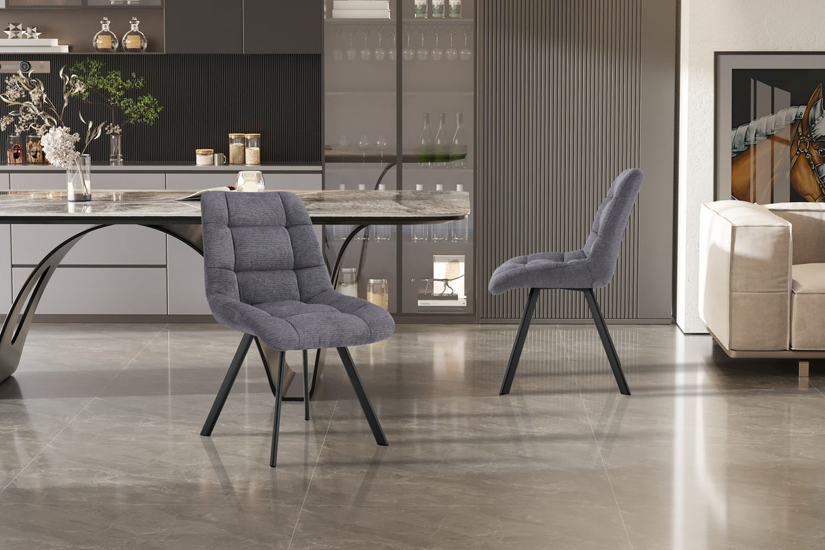 Chaise Lizzy Tissu Gris foncé