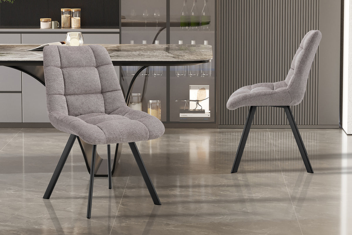Chaise Lizzy Tissu Ote Share 160 Gris clair