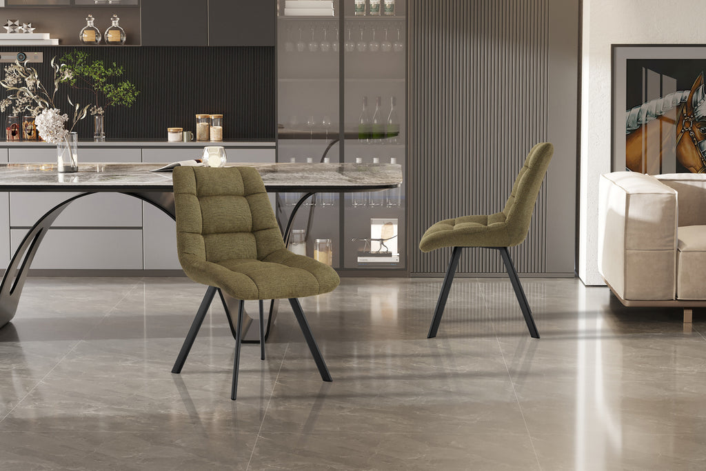 Chaise Lizzy Tissu Vert