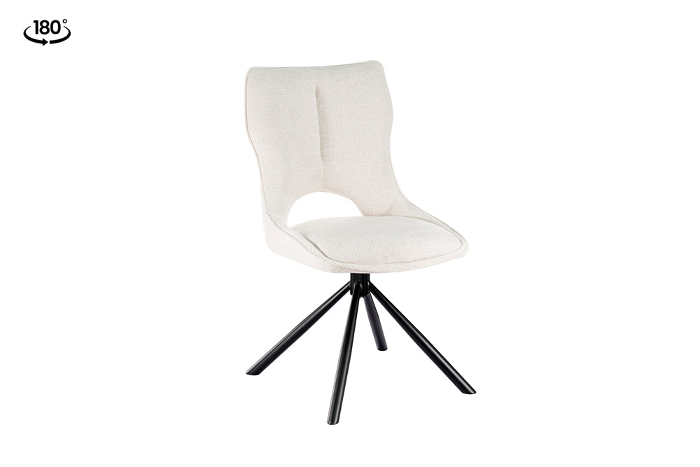 Chaise Mori pivotante Tissu Beige
