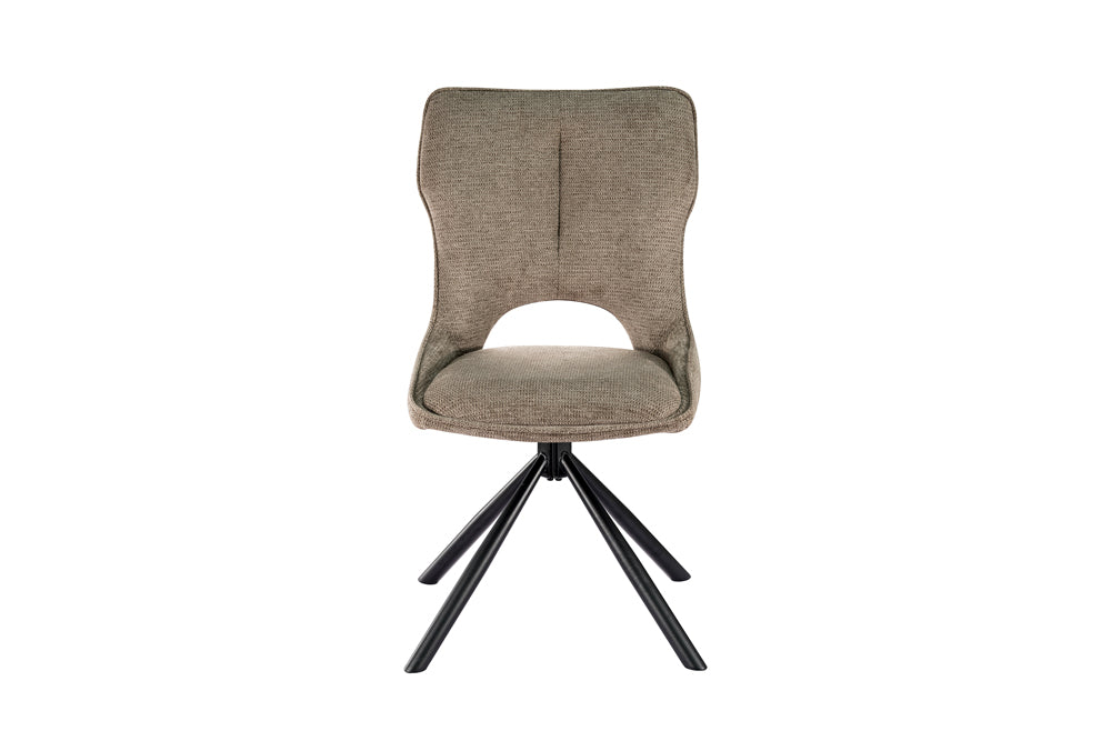 Chaise Mori pivotante Tissu Poivre