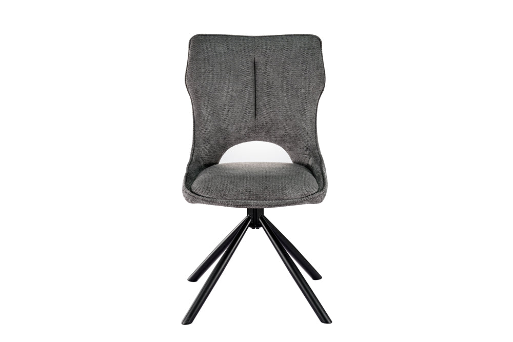 Chaise Mori pivotante Tissu Gris foncé