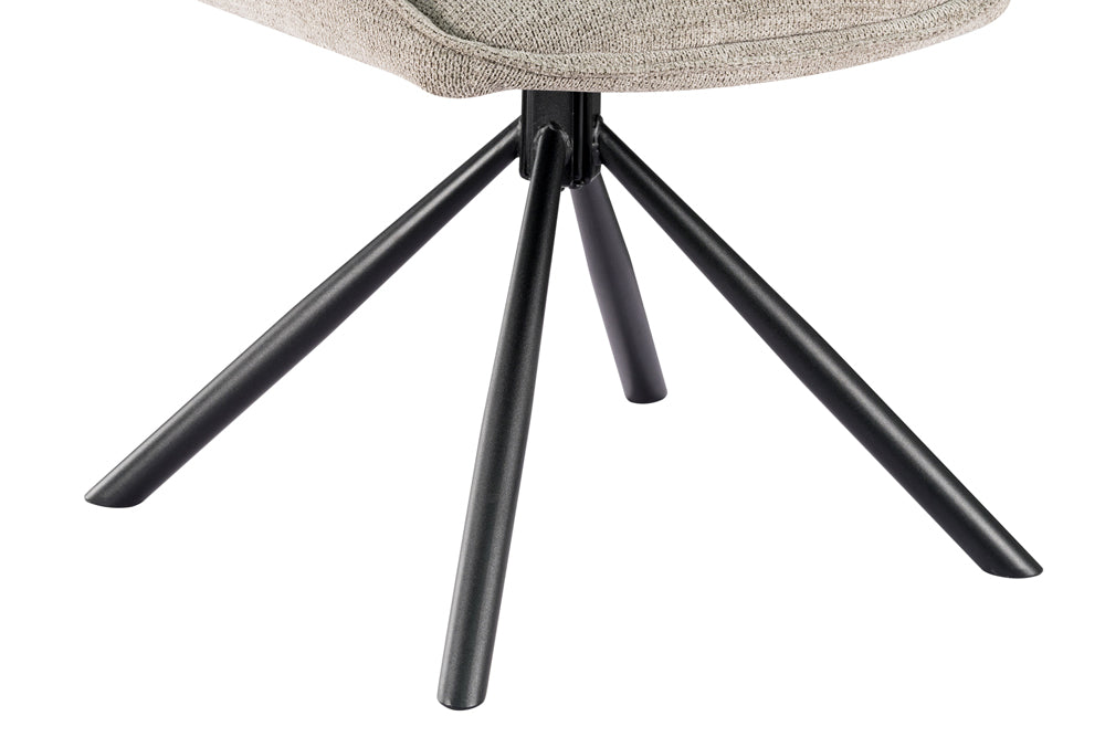 Chaise Mori pivotante Tissu Gris clair