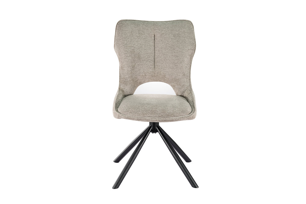 Chaise Mori pivotante Tissu Gris clair