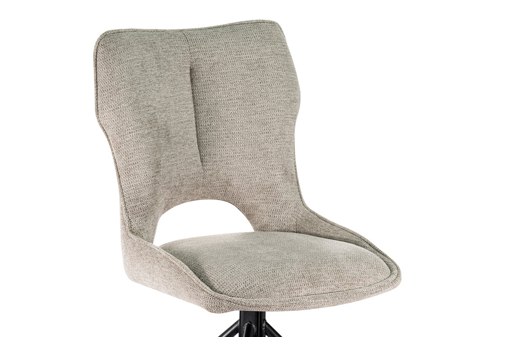 Chaise Mori pivotante Tissu Gris clair