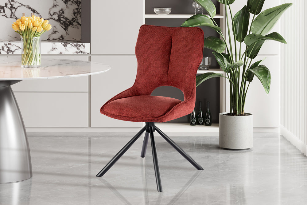 Chaise Mori Pivotant à 0 Tissu Ote Share 230 Rouge