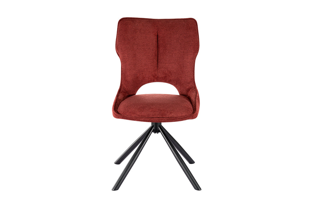 Chaise Mori pivotante Tissu Rouge