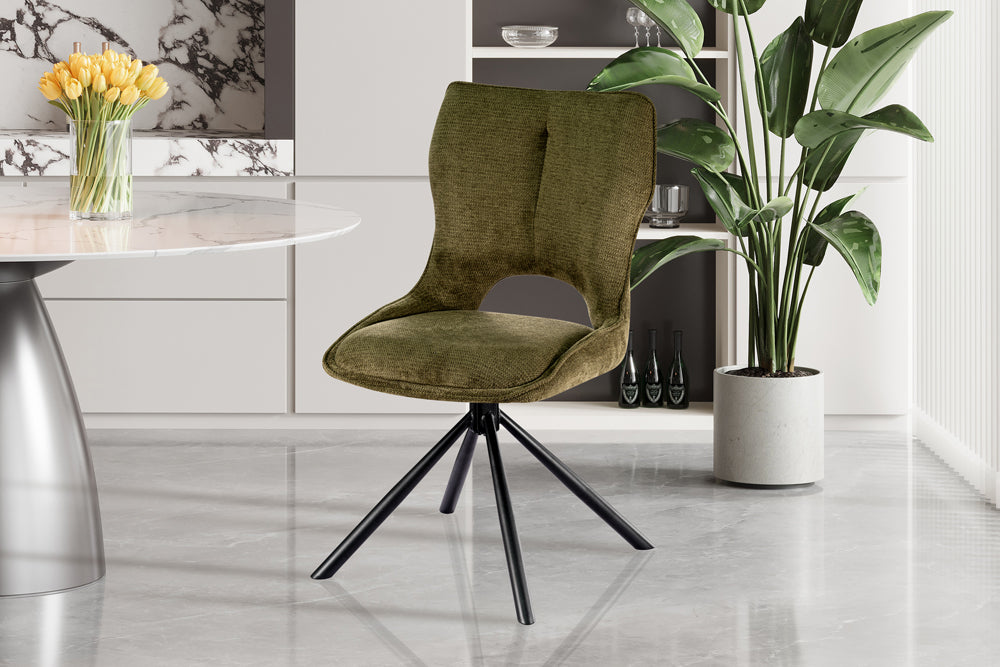 Chaise Mori Pivotant à 0 Tissu Ote Share 353 Vert