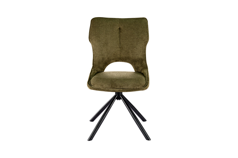 Chaise Mori pivotante Tissu Vert