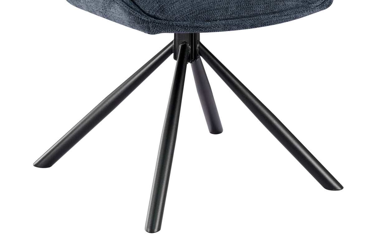 Chaise Mori pivotante Tissu Bleu