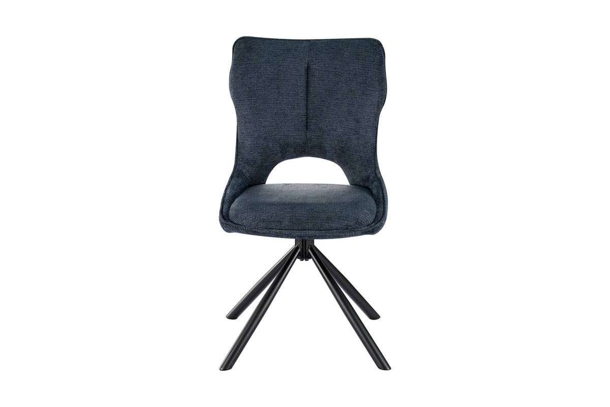Chaise Mori pivotante Tissu Bleu