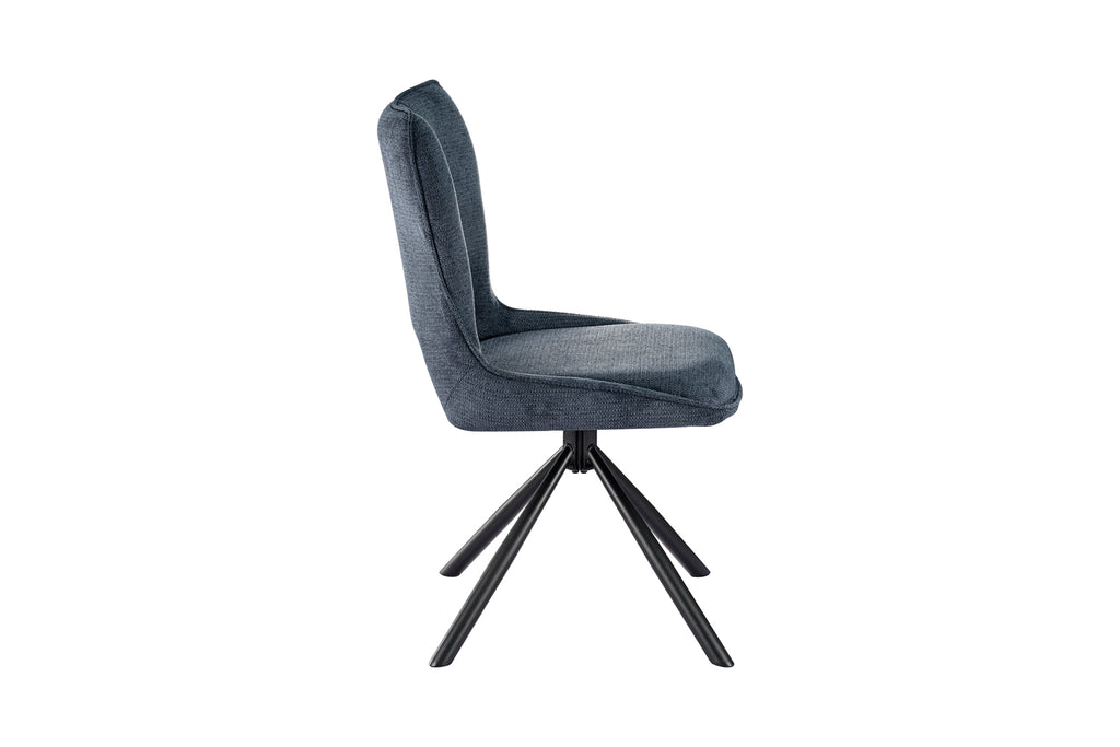 Chaise Mori pivotante Tissu Bleu