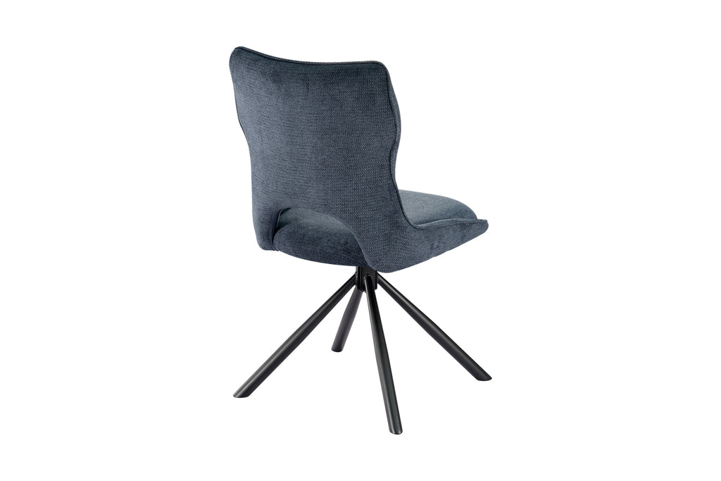 Chaise Mori pivotante Tissu Bleu