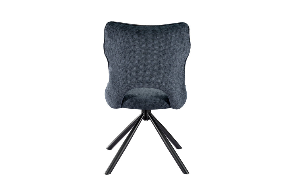 Chaise Mori pivotante Tissu Bleu