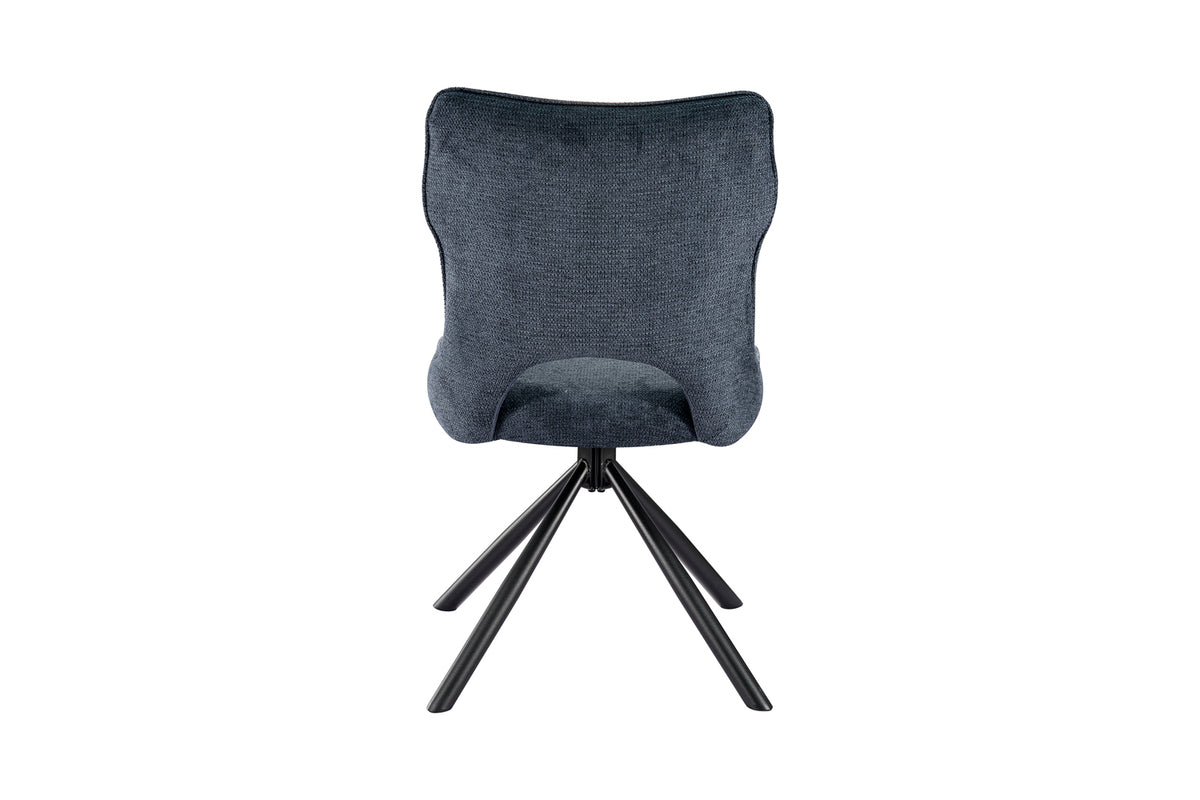 Chaise Mori pivotante Tissu Bleu