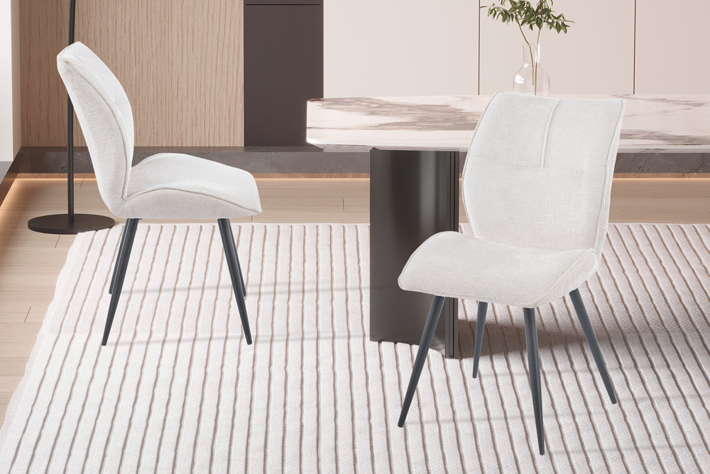 Chaise Faye Tissu Écru