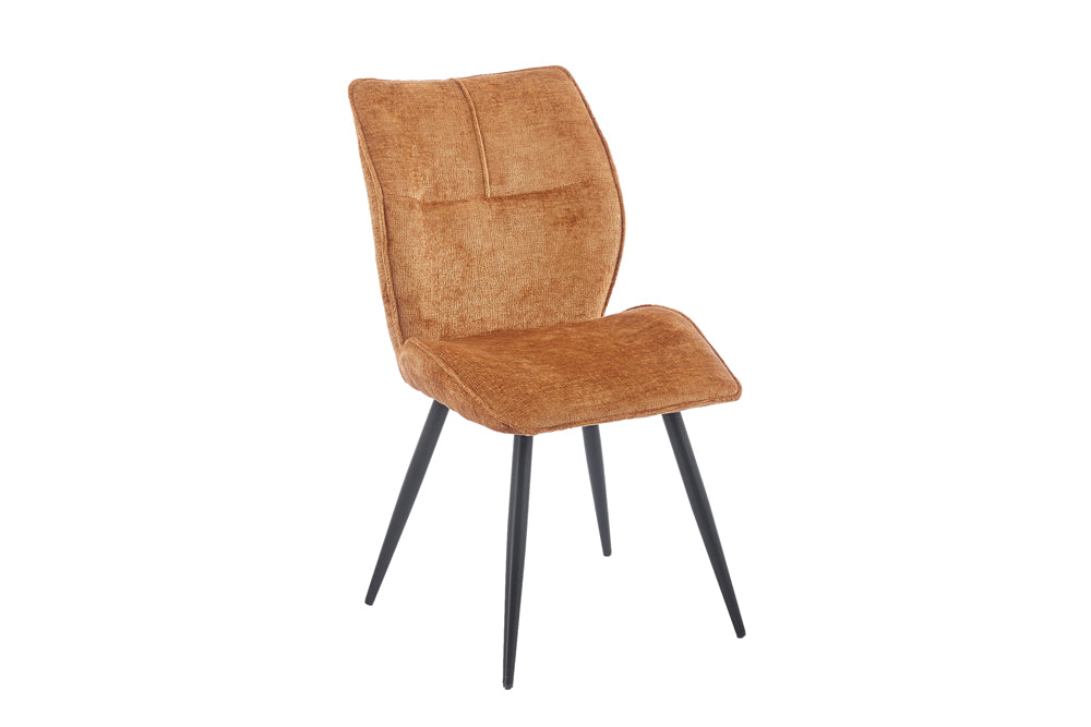 Chaise Faye Tissu Or