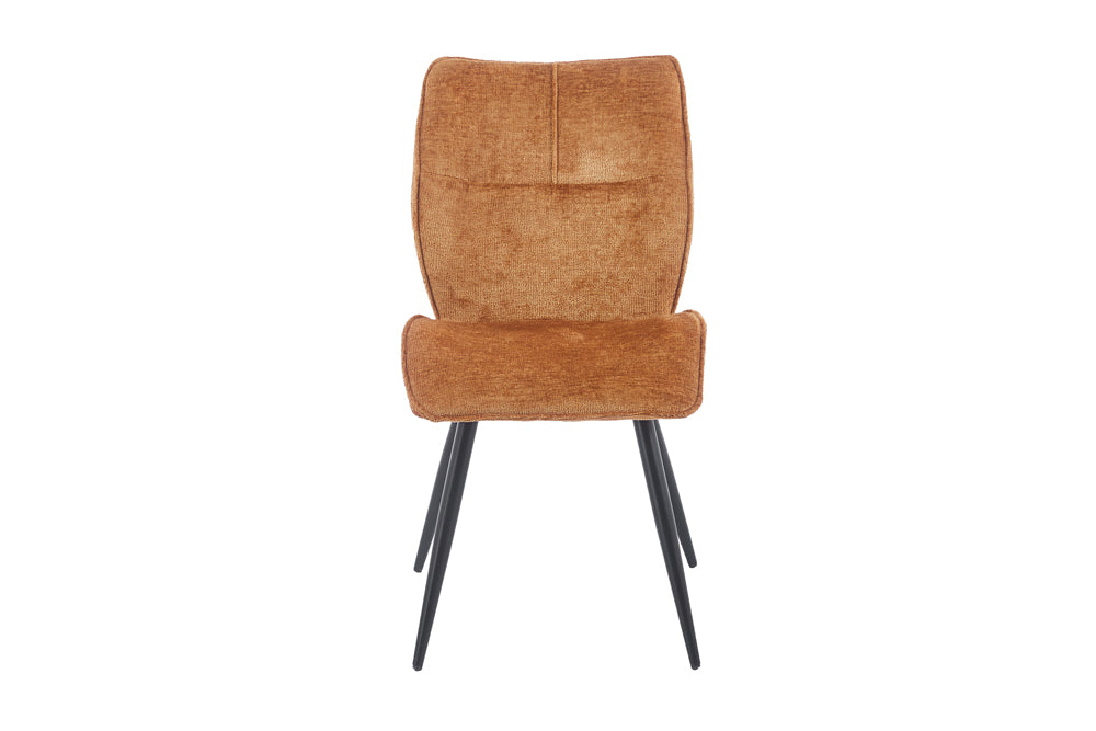 Chaise Faye Tissu Or
