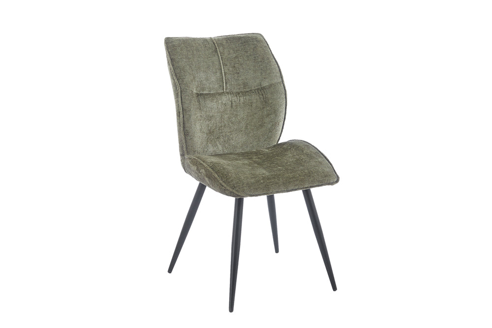 Chaise Faye Tissu Vert