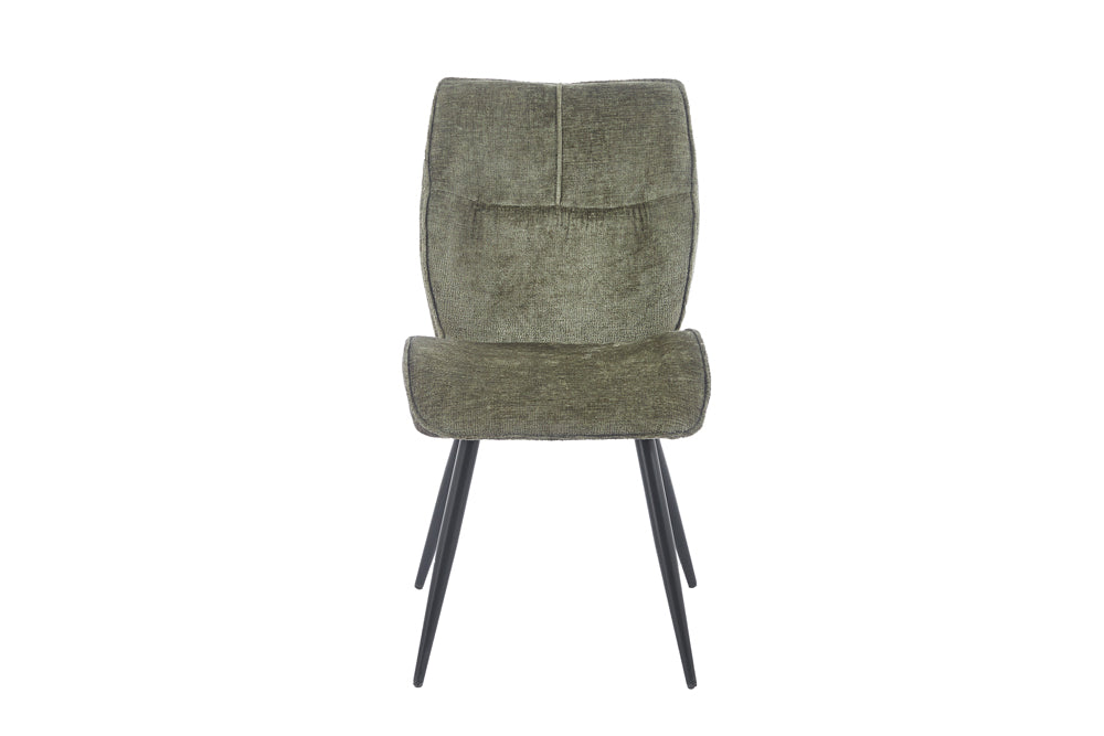 Chaise Faye Tissu Vert