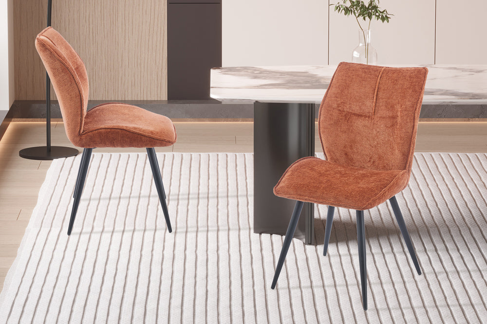 Chaise Faye Tissu Rouille