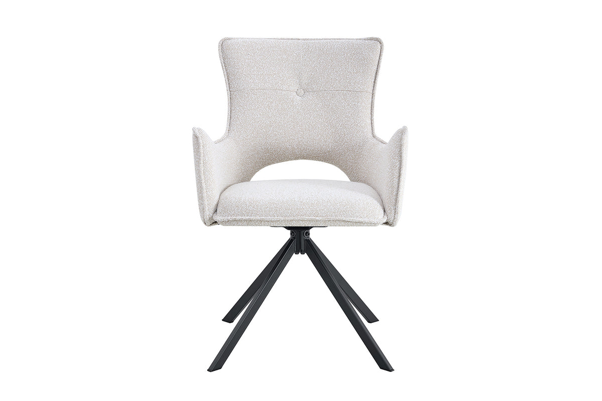 Chaise Billy pivotante Tissu Écru