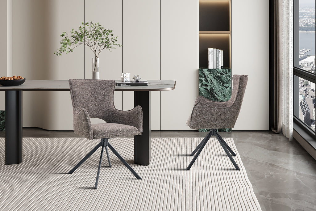 Chaise Billy pivotante Tissu Sable