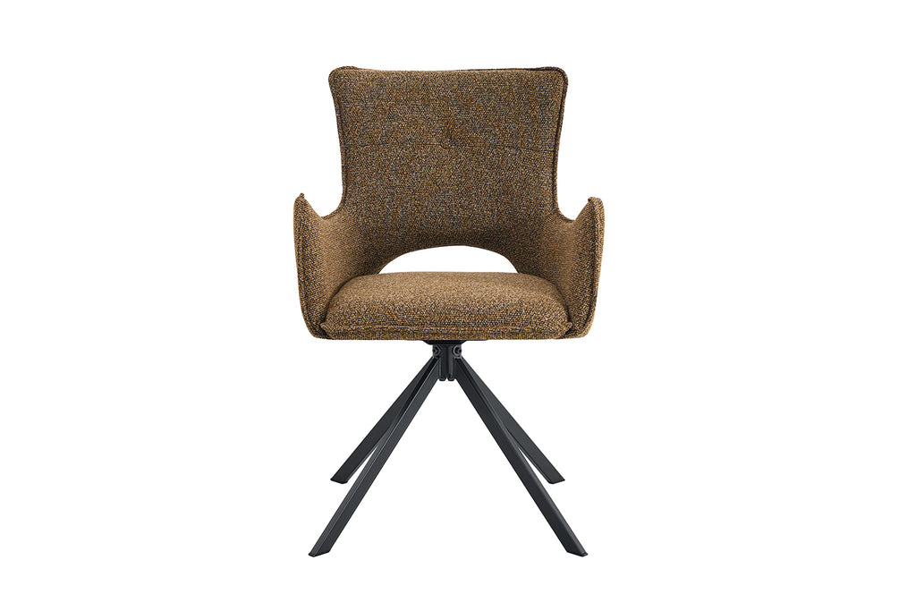 Chaise Billy pivotante Tissu Rouille