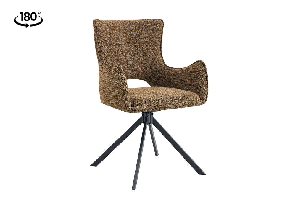 Chaise Billy pivotante Tissu Rouille
