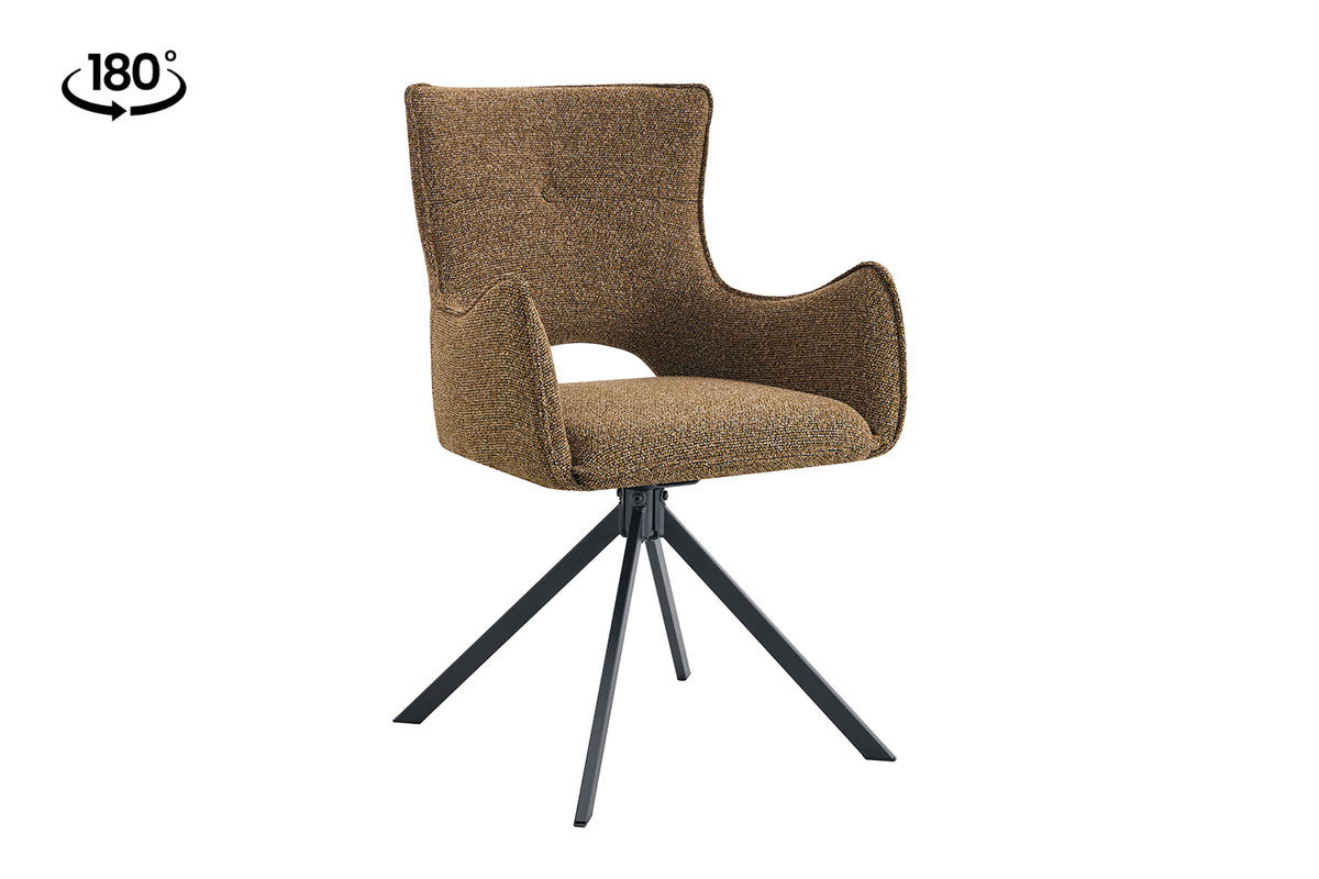 Chaise Billy pivotante Tissu Rouille