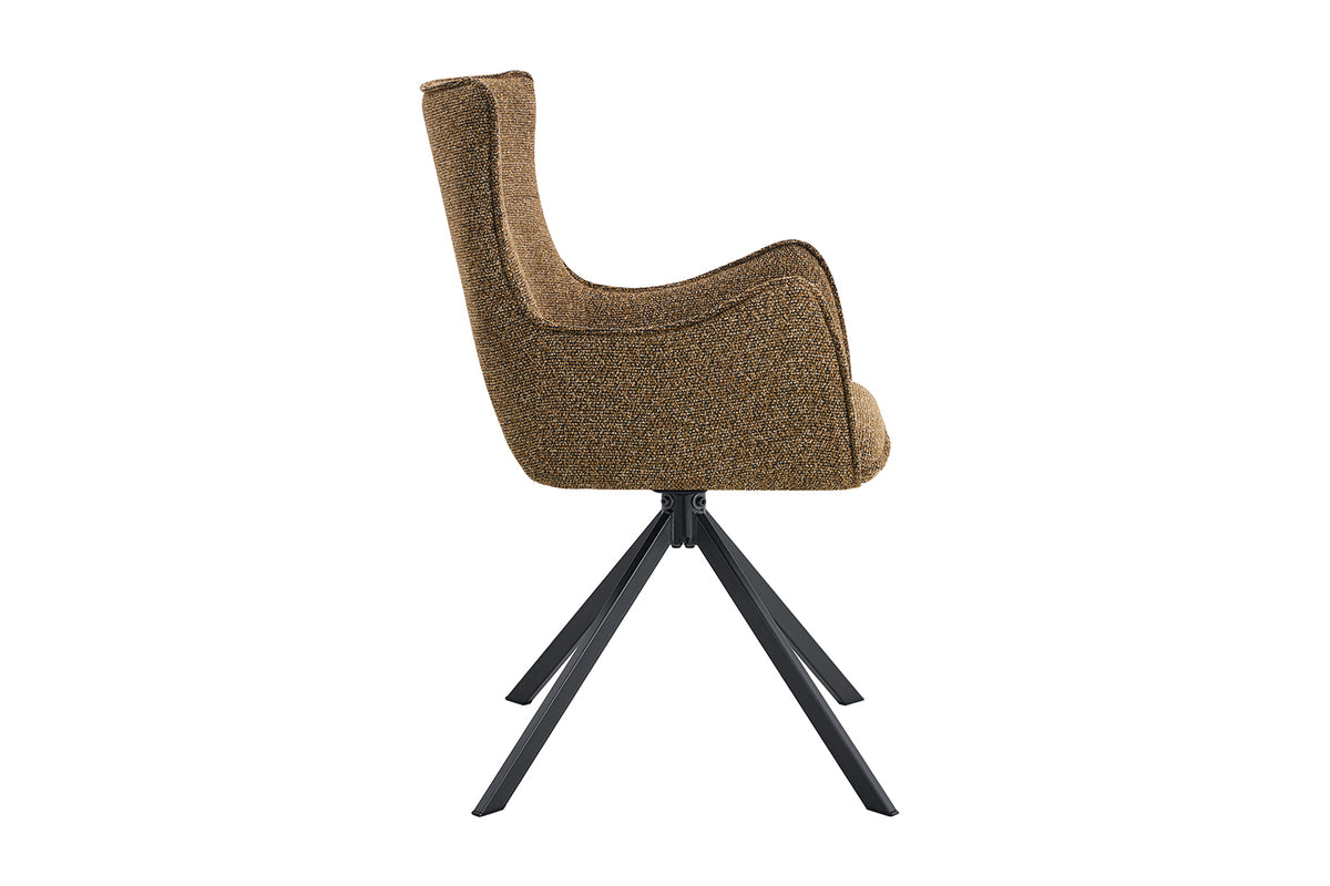 Chaise Billy pivotante Tissu Rouille