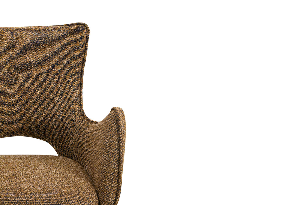 Chaise Billy pivotante Tissu Rouille