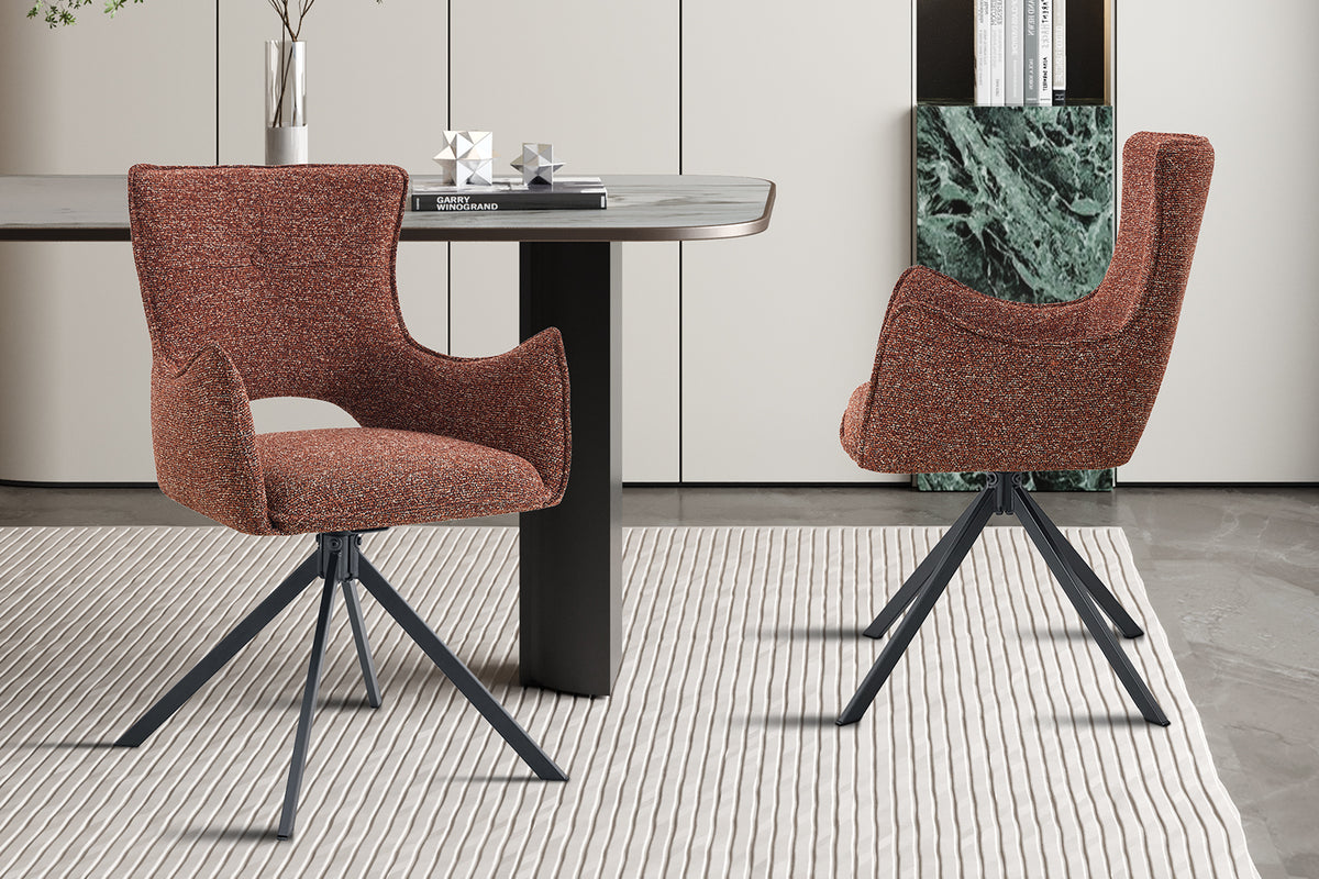 Chaise Billy Pivotant à 0 Tissu Ote Harper 500 Rouge