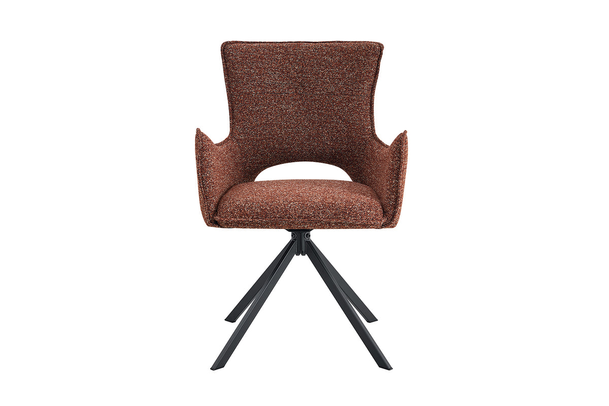 Chaise Billy pivotante Tissu Rouge