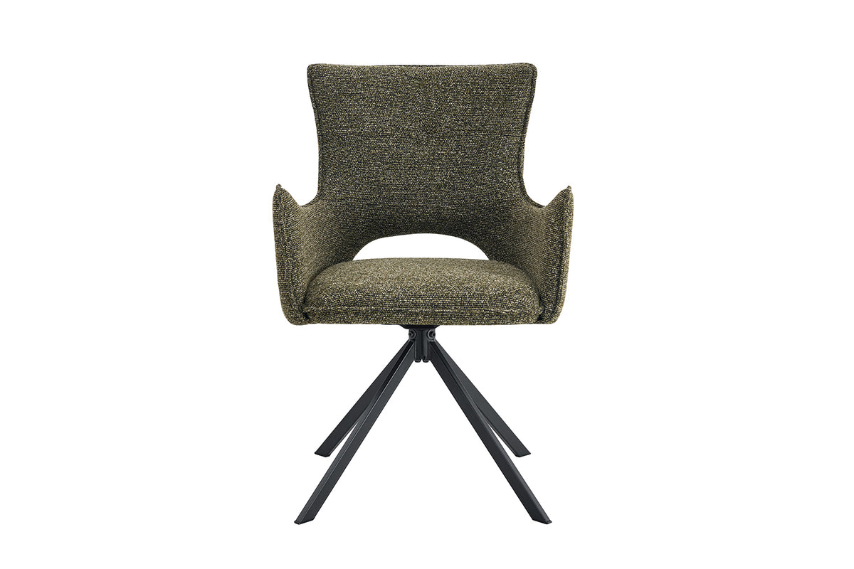 Chaise Billy pivotante Tissu Vert