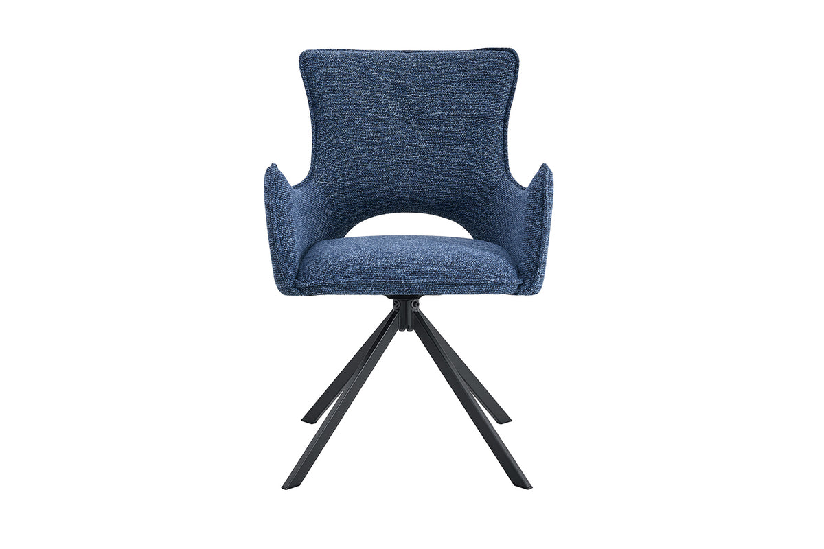 Chaise Billy pivotante Tissu Bleu