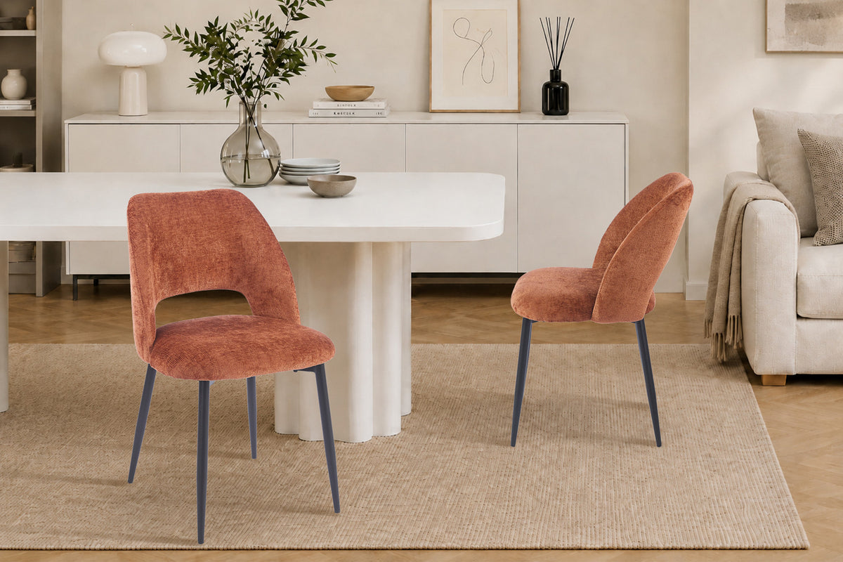 Chaise Arlo Tissu Perfect Harmony 52 Rouille