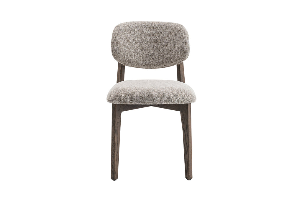Chaise Carmen Chêne Massif Fumé Tissu Sable