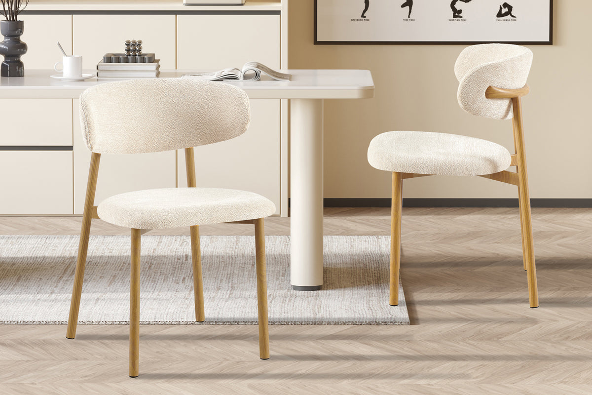 Chaise Coco Naturel - Tissu Fabb Raven 24 Beige