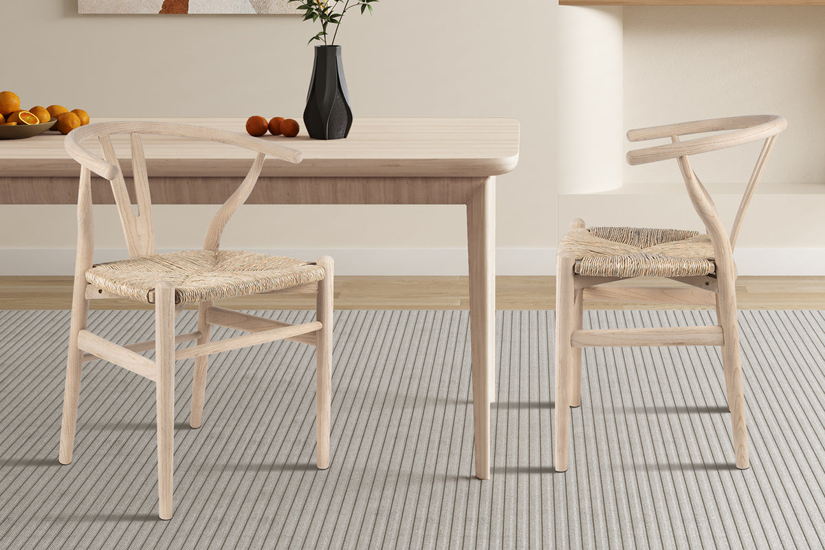 Chaise Bart en bois d'orme avec assise tissée