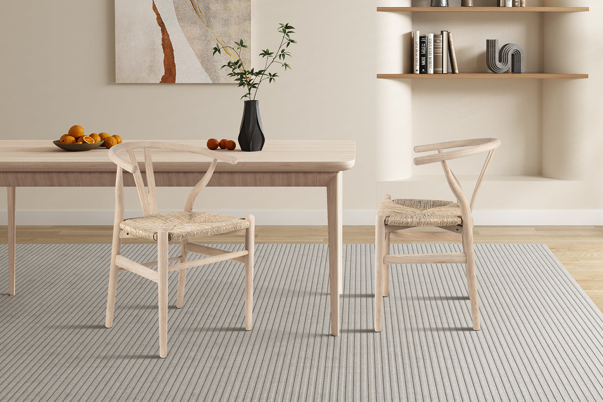 Chaise Bart en bois d'orme avec assise tissée