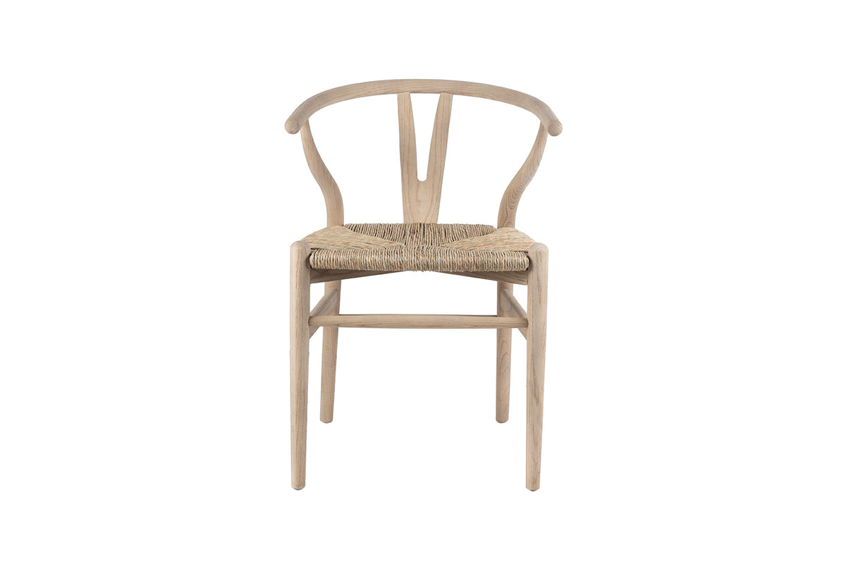 Chaise Bart en bois d'orme avec assise tissée