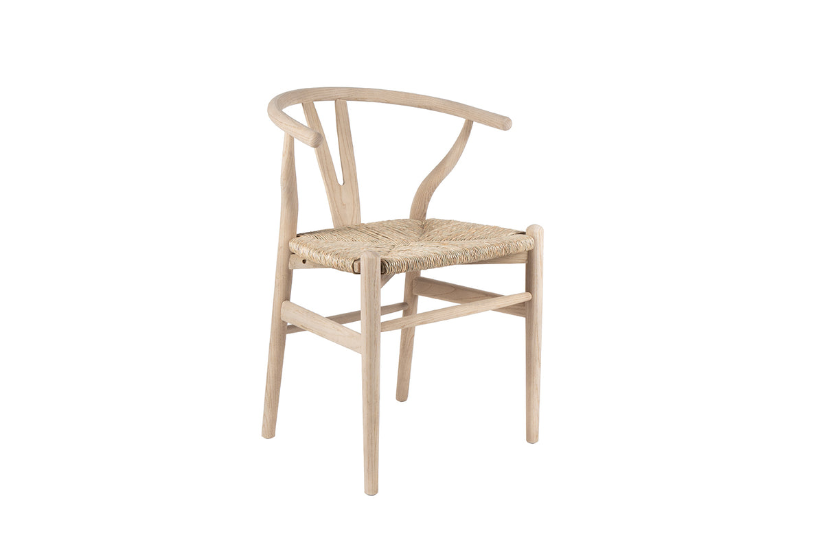 Chaise Bart en bois d'orme avec assise tissée