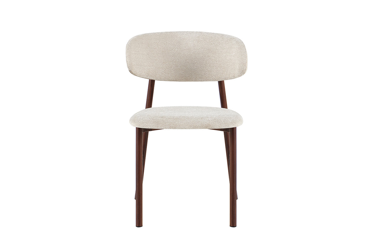 Chaise Coco Noyer – Tissu Beige